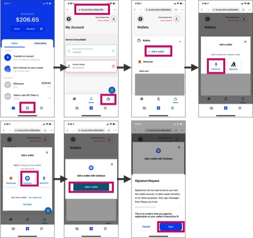 How to use Coinbase Wallet for Securitize's Digital Securities